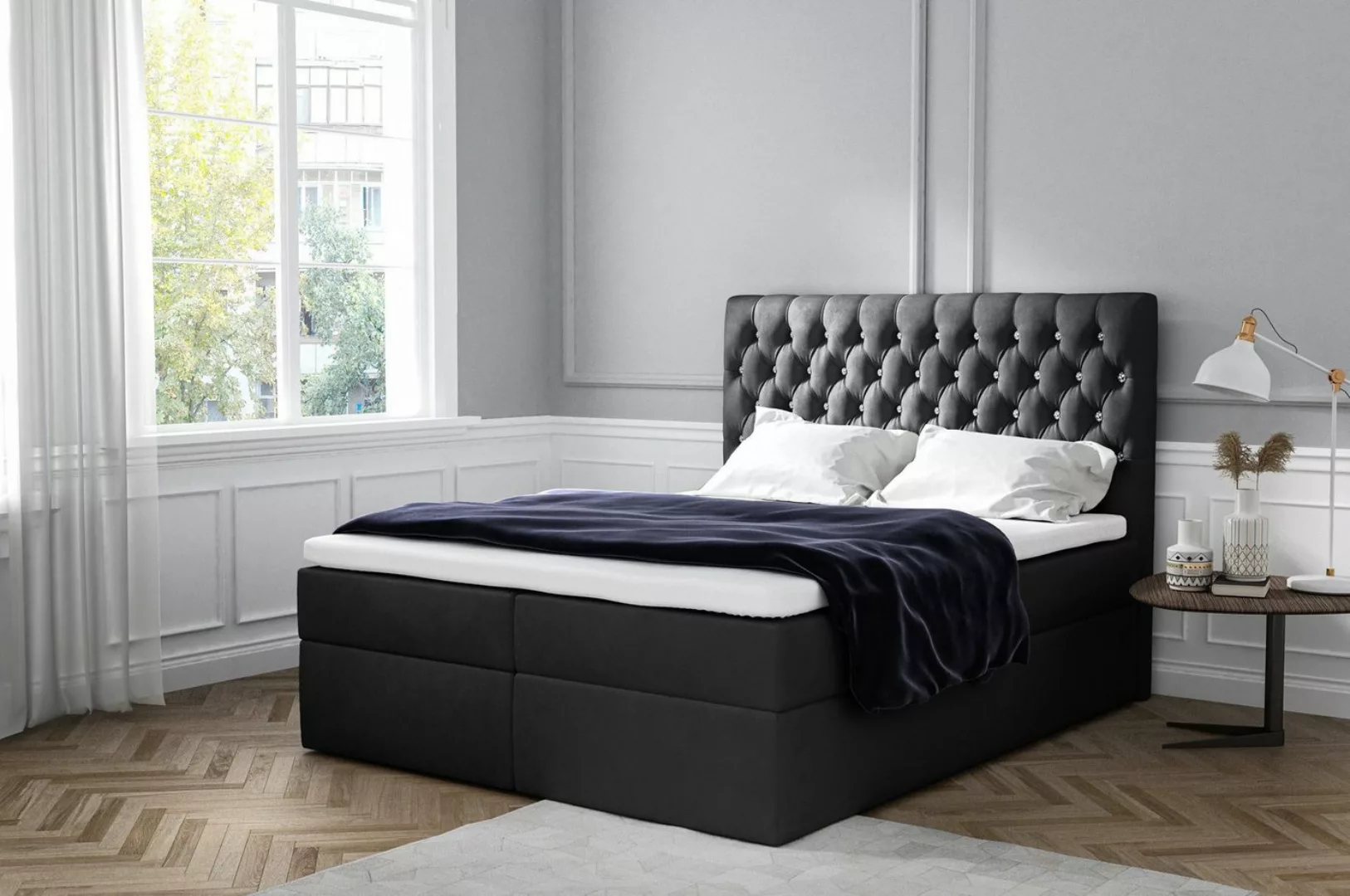 yourhouse24 Boxspringbett Figaro mit 2 Bettkästen, Doppelbett mit Bonell-Ma günstig online kaufen