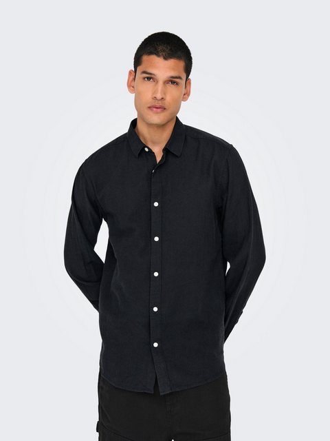 ONLY & SONS Langarmhemd ONSCAIDEN LS SOLID LINEN SHIRT NOOS günstig online kaufen