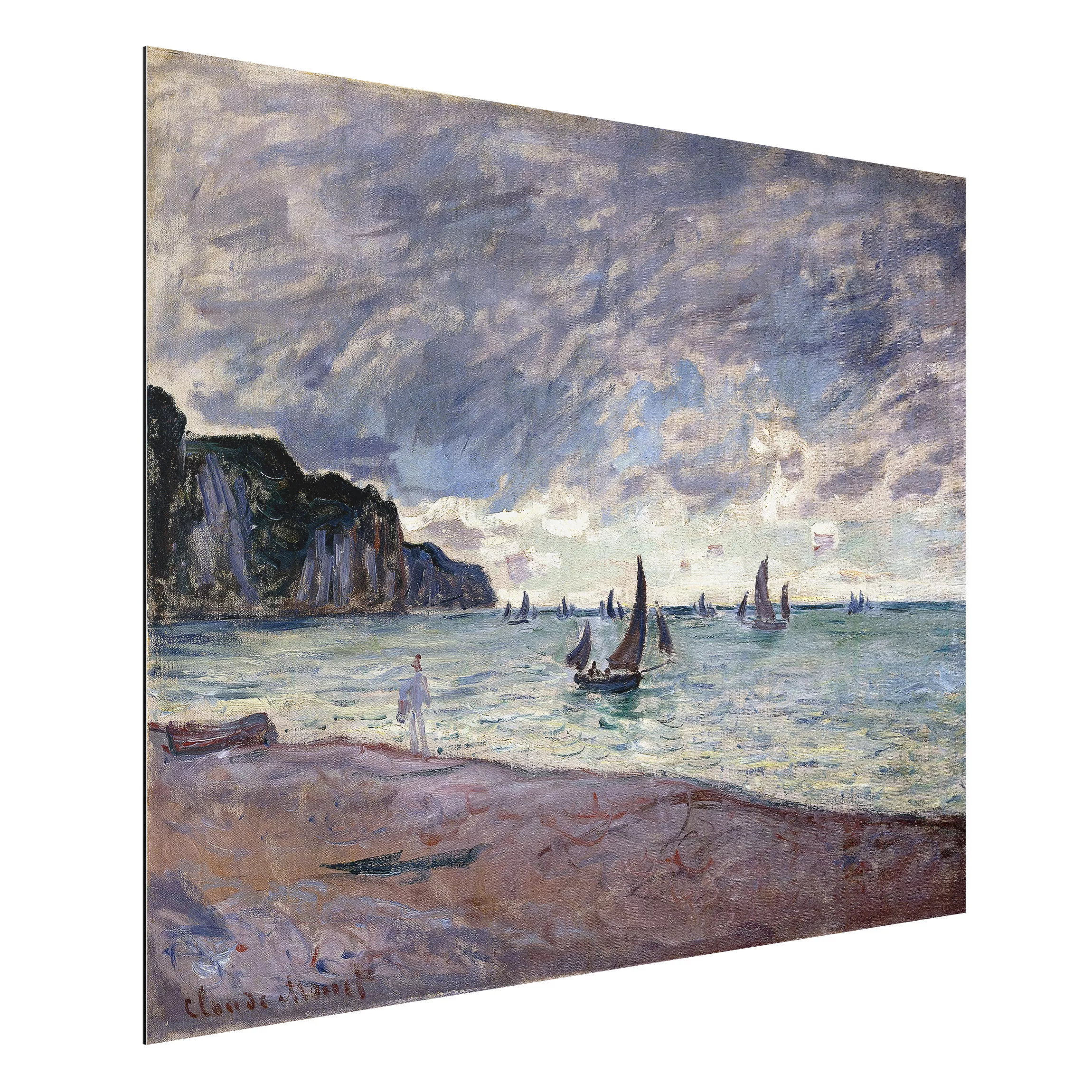 Alu-Dibond Bild Kunstdruck - Querformat 4:3 Claude Monet - Küste von Pourvi günstig online kaufen