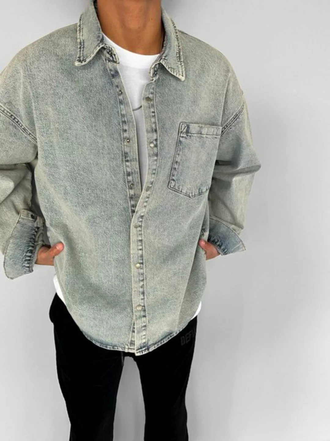 Abluka Oversize-Shirt Hemdjacke Denim-Overshirt – Vielseitig kombinierbar u günstig online kaufen