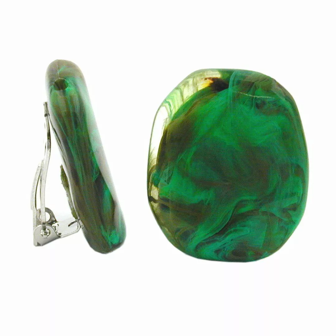 unbespielt Paar Ohrclips Modeschmuck Ohrringe grün günstig online kaufen