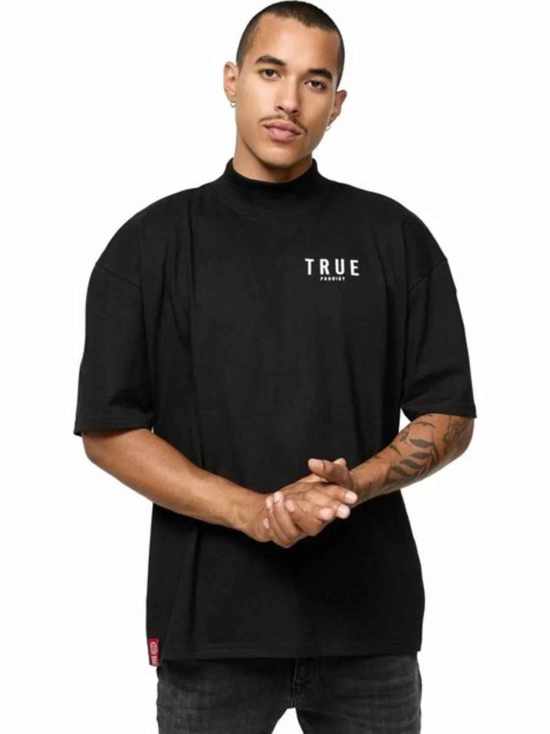 trueprodigy Oversize-Shirt Gerrit Logoprint Stehkragen dicker Stoff günstig online kaufen