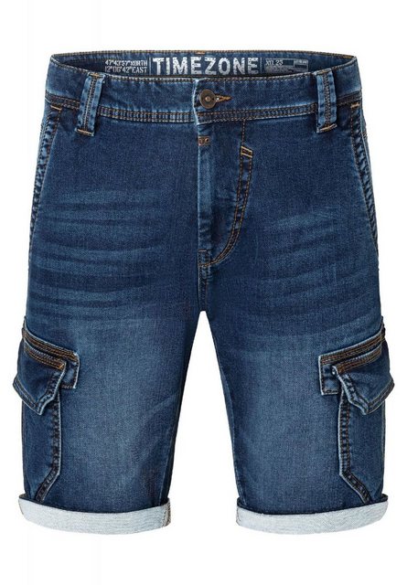 TIMEZONE Cargoshorts Cargo Jeans Shorts Kurze Bermuda Hose 5512 in Blau günstig online kaufen