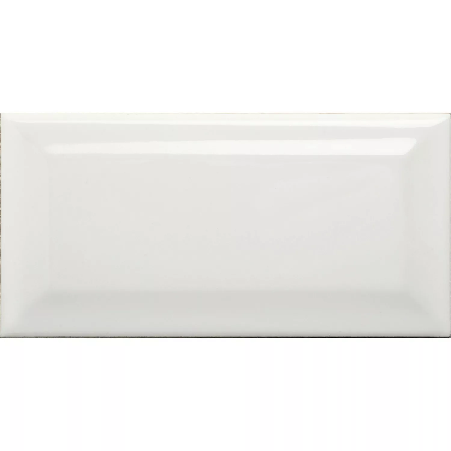 Wandfliese Metro Steingut Weiß Glasiert Glänzend 7,5 cm x 15 cm günstig online kaufen