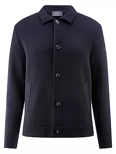 Strickjacke Hemdkragen MAERZ Muenchen blau günstig online kaufen