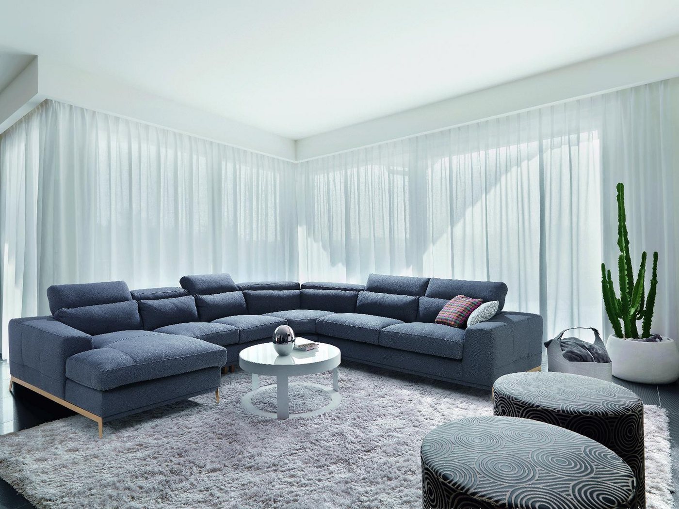 Xlmoebel Ecksofa Neue luxuriöse Wohnlandschaft mit Design-Polstercouch in U günstig online kaufen