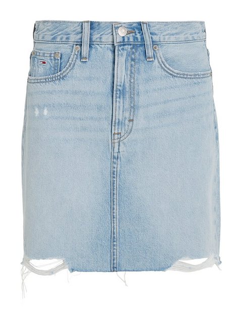 Tommy Jeans Jeansrock MOM UH SKIRT BH0015 Webrock mit heavy Destroyed Effek günstig online kaufen