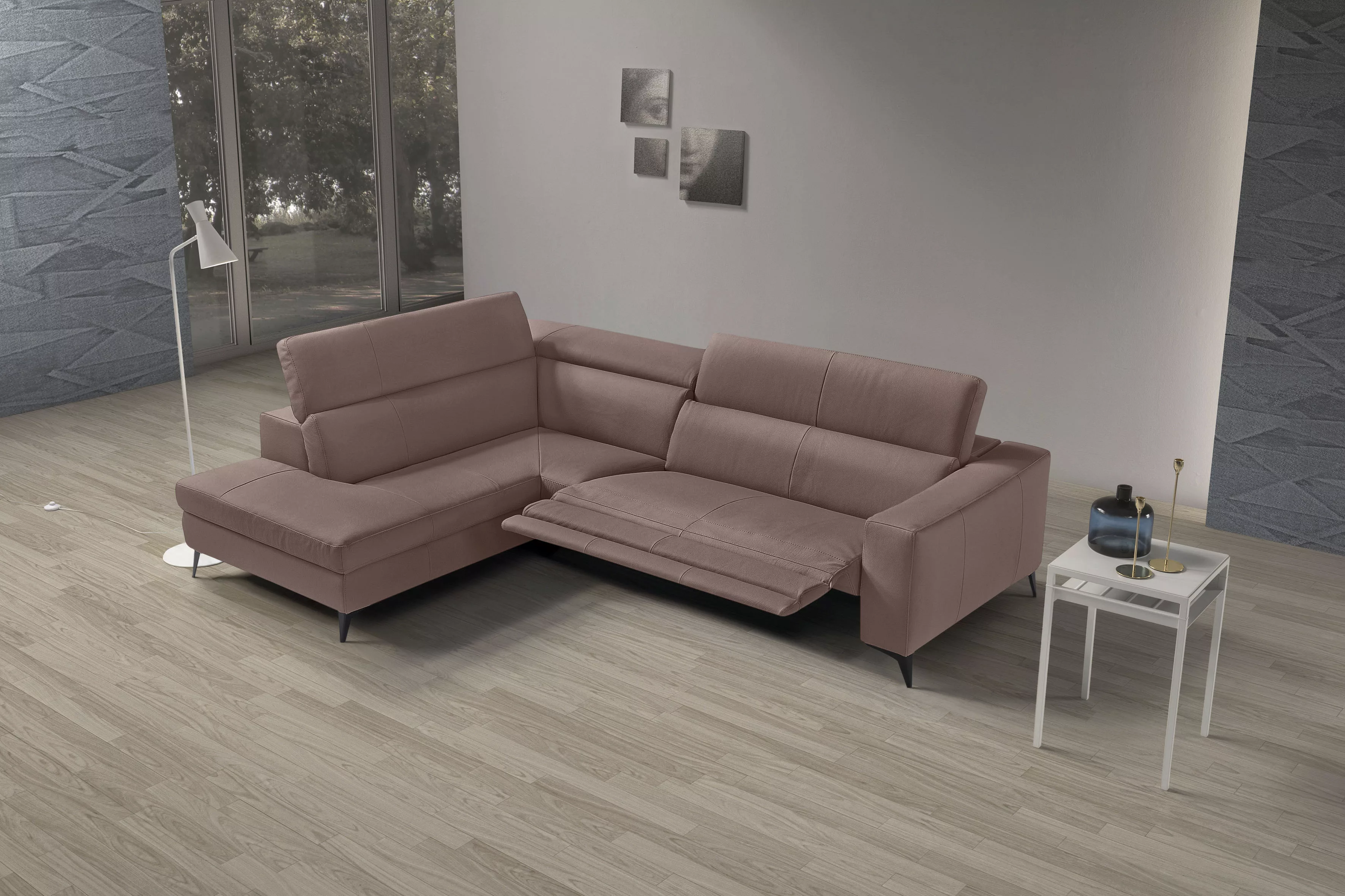 Egoitaliano Ecksofa »Edith, Designsofa mit hohem Sitzkomfort, L-Form«, inkl günstig online kaufen