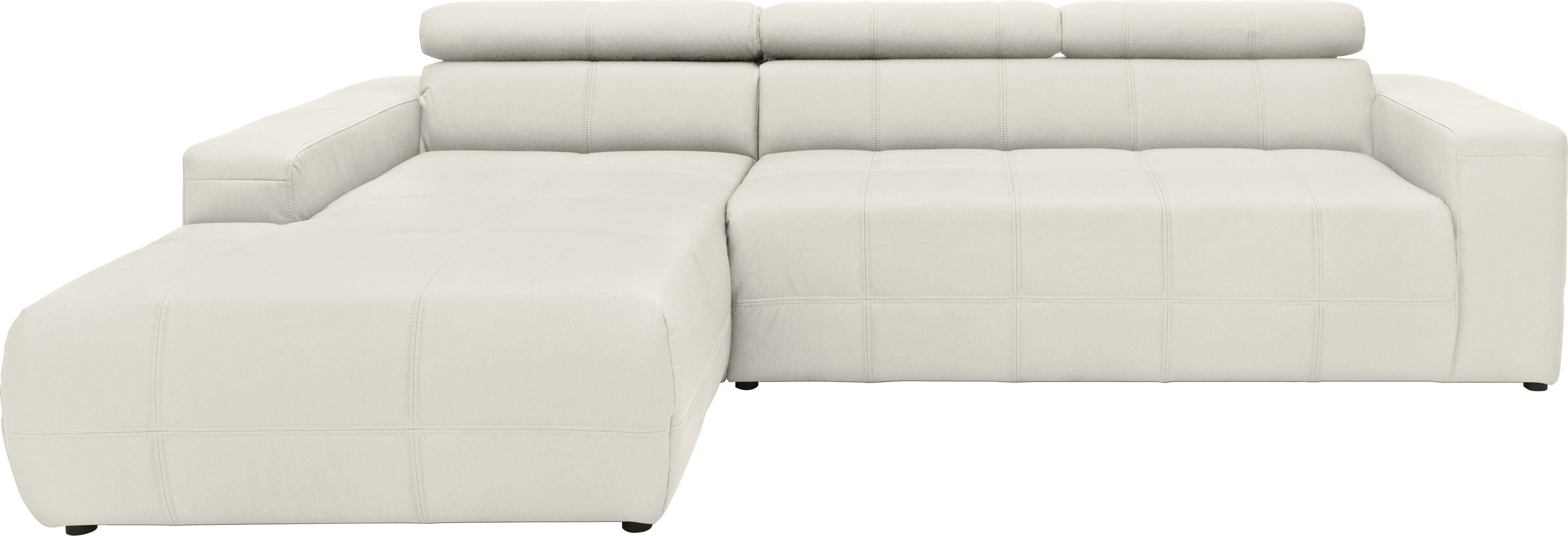 DOMO collection Ecksofa "Brandon B/T/H: 289/177/80 cm, whlw. mit Sitztiefen günstig online kaufen