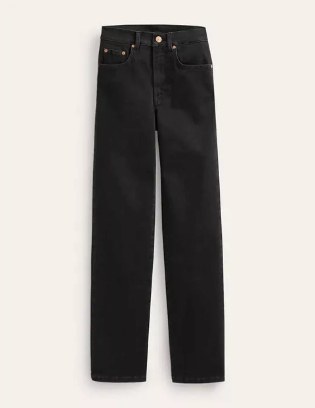 Mittelhohe Jeans mit schmalem Bein Damen Boden, Verwaschenes Schwarz günstig online kaufen