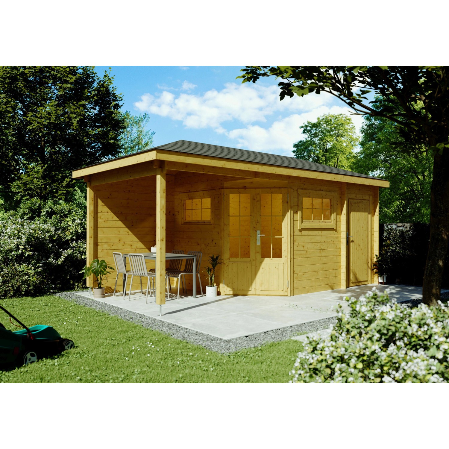 Fjordholz 5-Eck Gartenhaus Modell Evelyn 2E Kiefer Imprägniert günstig online kaufen