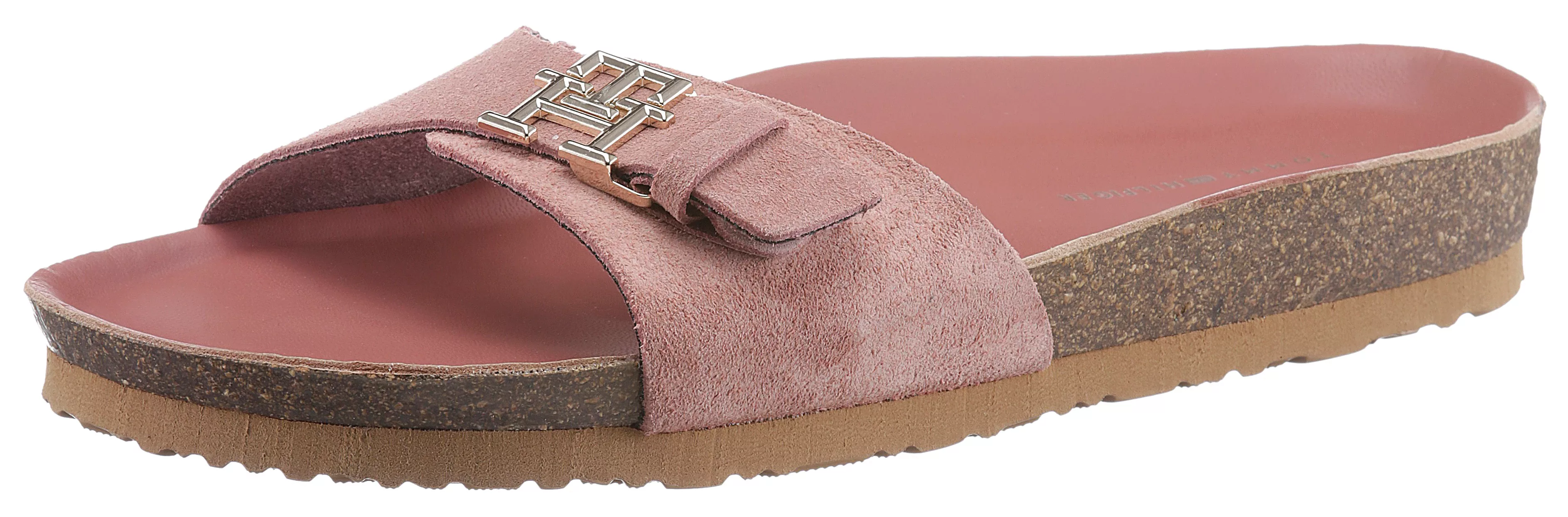 Tommy Hilfiger Pantolette "TH MULE SANDAL SUEDE", mit verstellbarer Schnall günstig online kaufen