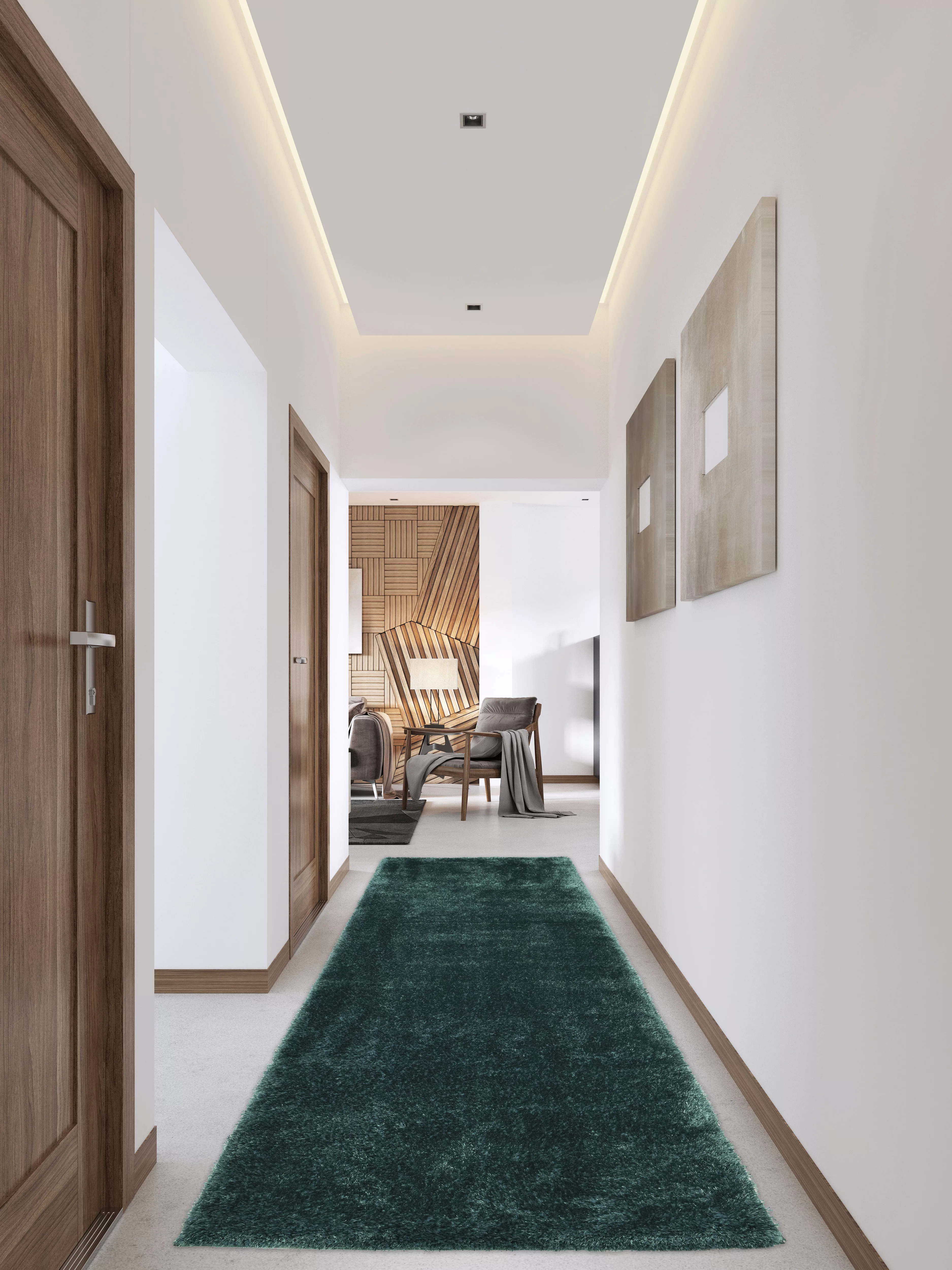 my home Hochflor-Läufer Malin, rechteckig, Höhe: günstig online kaufen