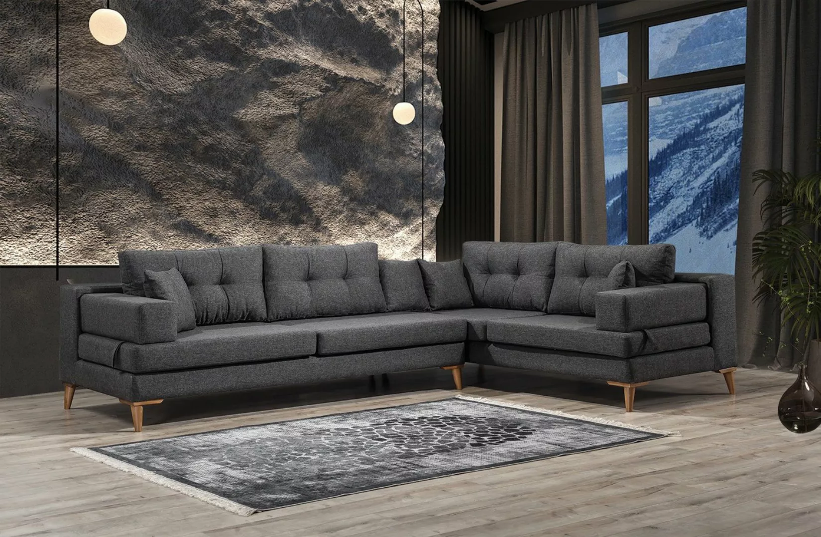 Viva Möbel Sofa ARENAS, Luxuriöses Ecksofa mit erstklassigem Komfort. günstig online kaufen