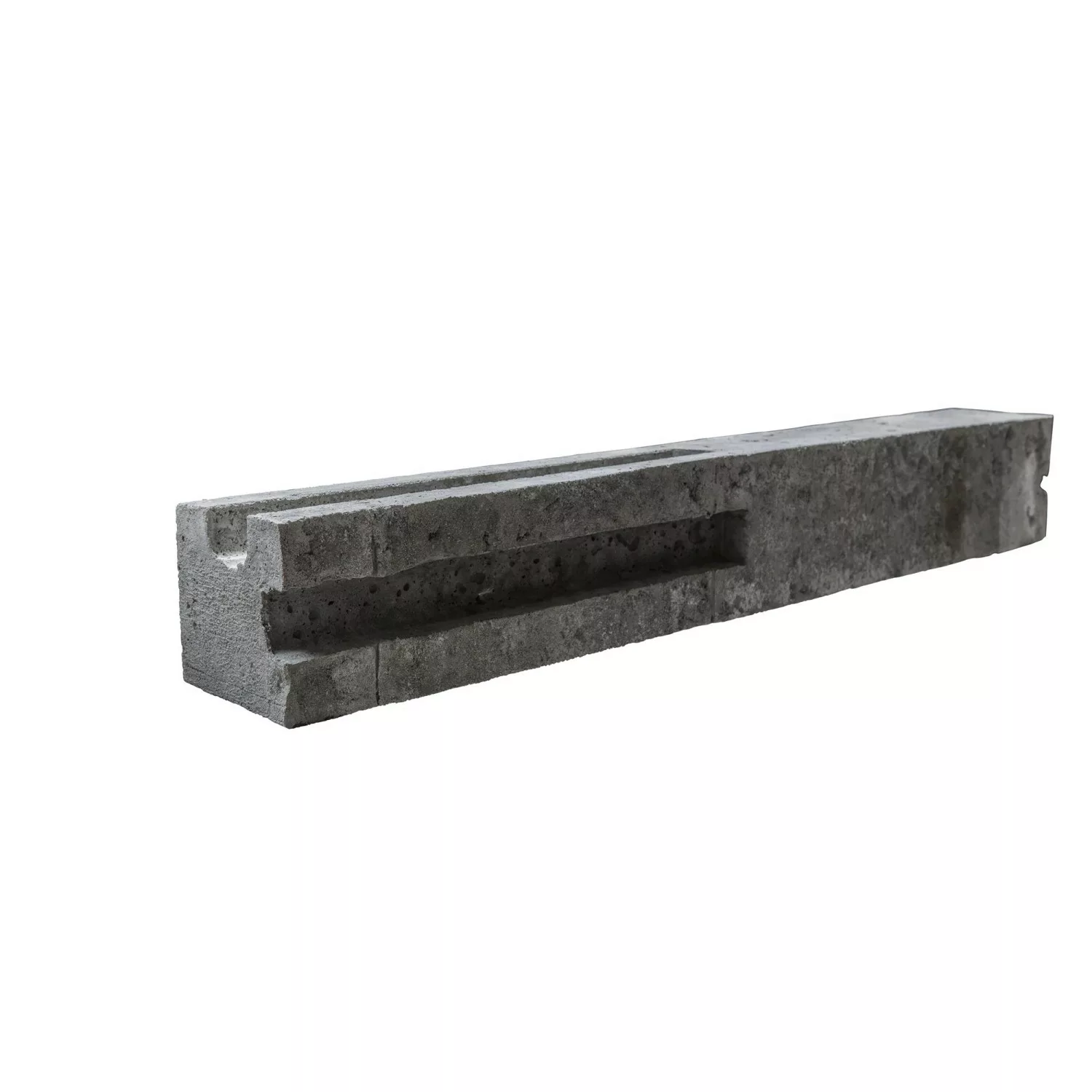 Betonzaun-Eckpfosten Standard einseitig 248 cm x 13 cm x 13 cm Betongrau günstig online kaufen