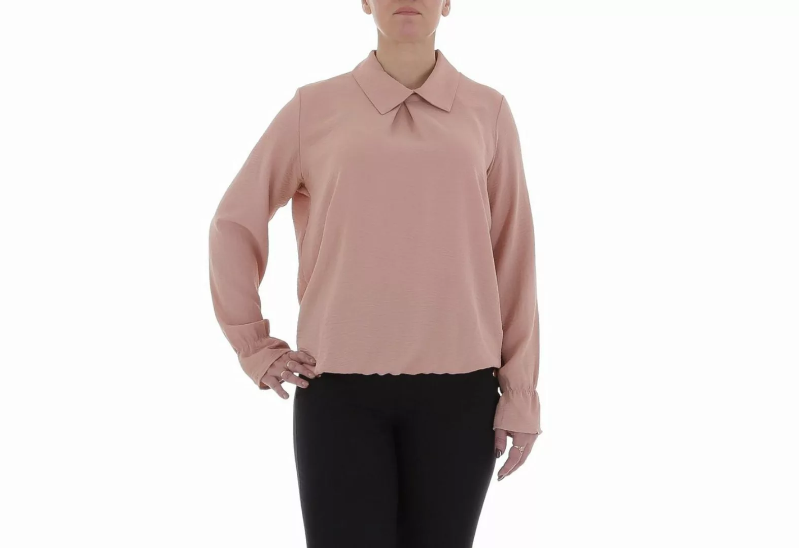 Ital-Design Langarmbluse Damen Elegant Bluse in Altrosa günstig online kaufen