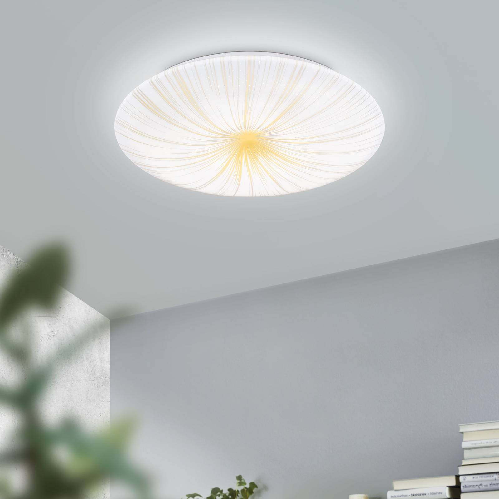 LED-Deckenleuchte Nieves 1 im Strahlendesign Ø31cm günstig online kaufen