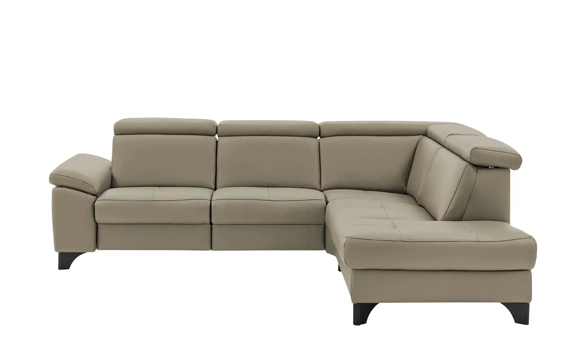 meinSofa Ecksofa Echtleder Linda ¦ beige ¦ Maße (cm): B: 261 H: 98 T: 209 P günstig online kaufen