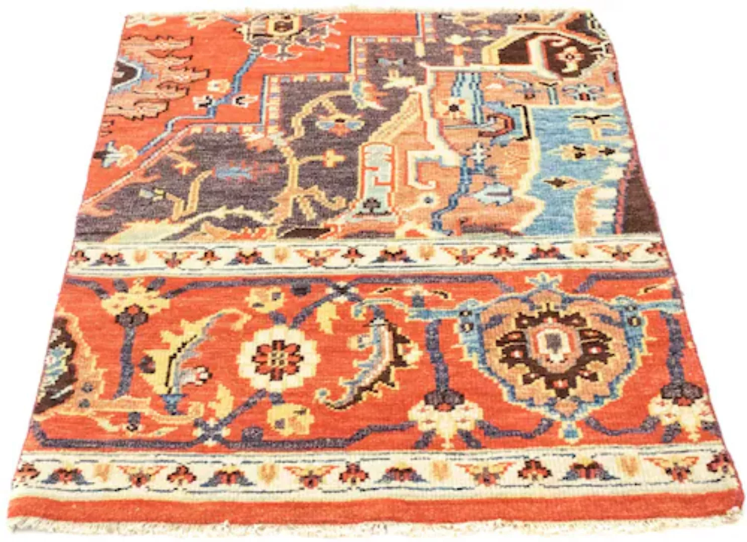 morgenland Wollteppich »Designer Teppich handgeknüpft orange«, rechteckig günstig online kaufen