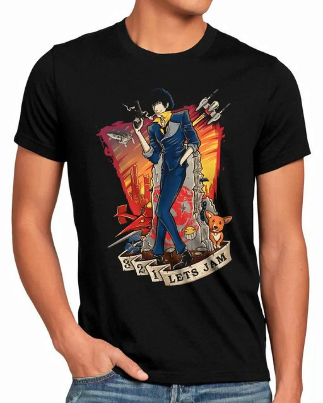 style3 Print-Shirt Herren T-Shirt Bounty Blues anime manga swordfish cowboy günstig online kaufen
