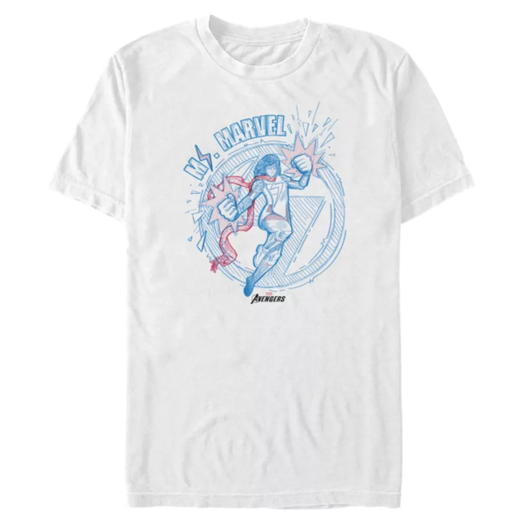 Marvel - Ms. Marvel Doodle Ms - Männer T-Shirt günstig online kaufen