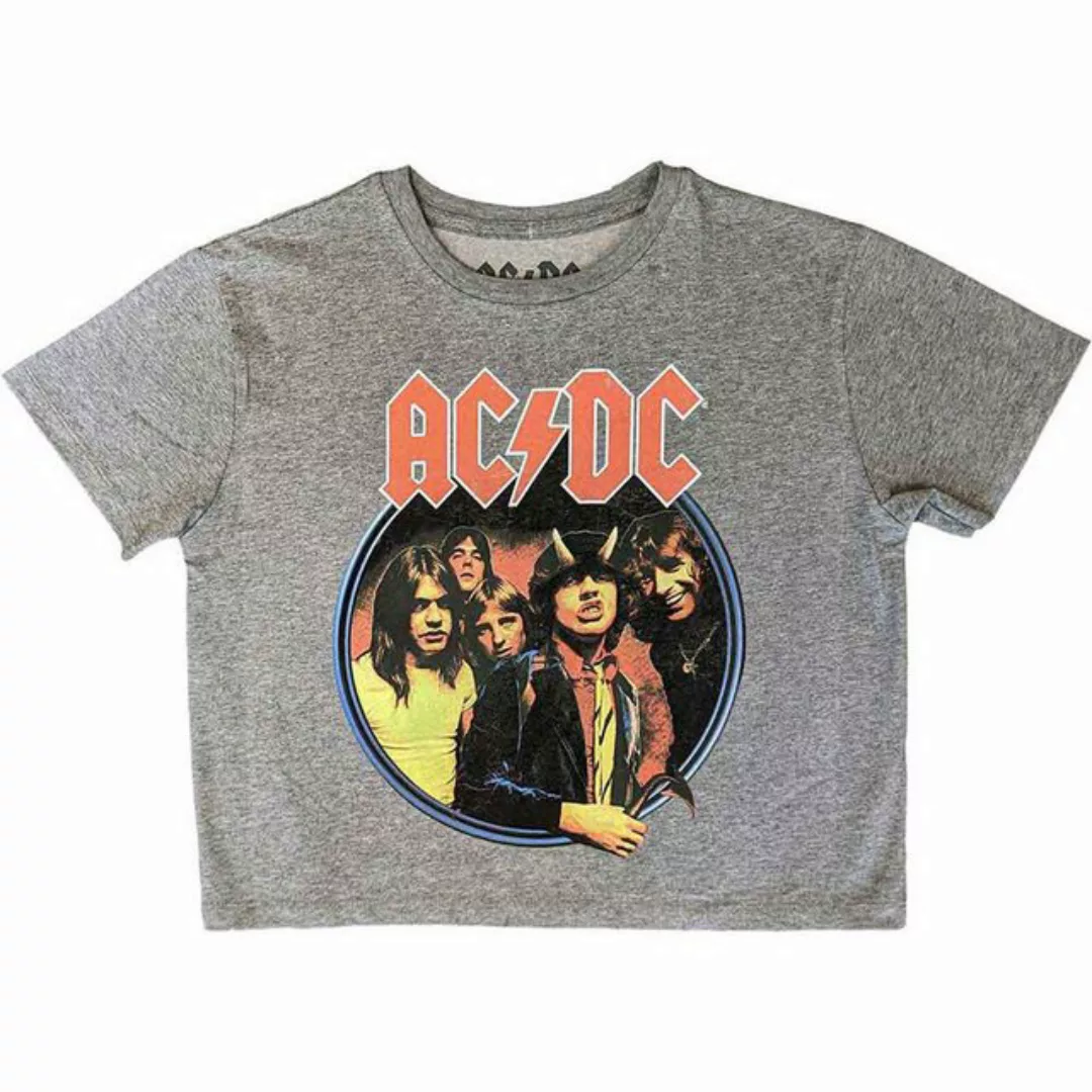 AC/DC Crop-Top Highway To Hell Bauchfreies Shirt Band Merchandise Oberteil günstig online kaufen