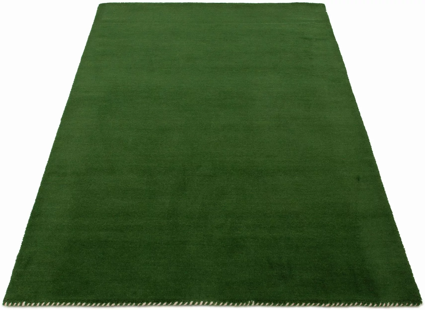 carpetfine Wollteppich »Gabbeh Lola Uni«, rechteckig, 14 mm Höhe, mit natür günstig online kaufen