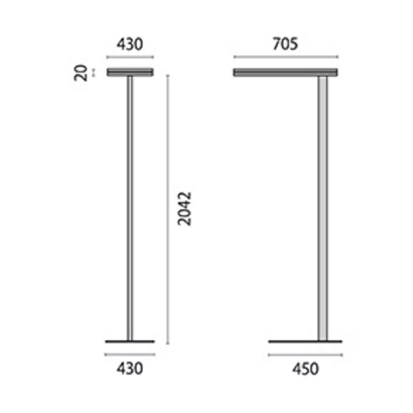 LED-Stehleuchte SL720SL Tast-Dim 15.500lm grau günstig online kaufen