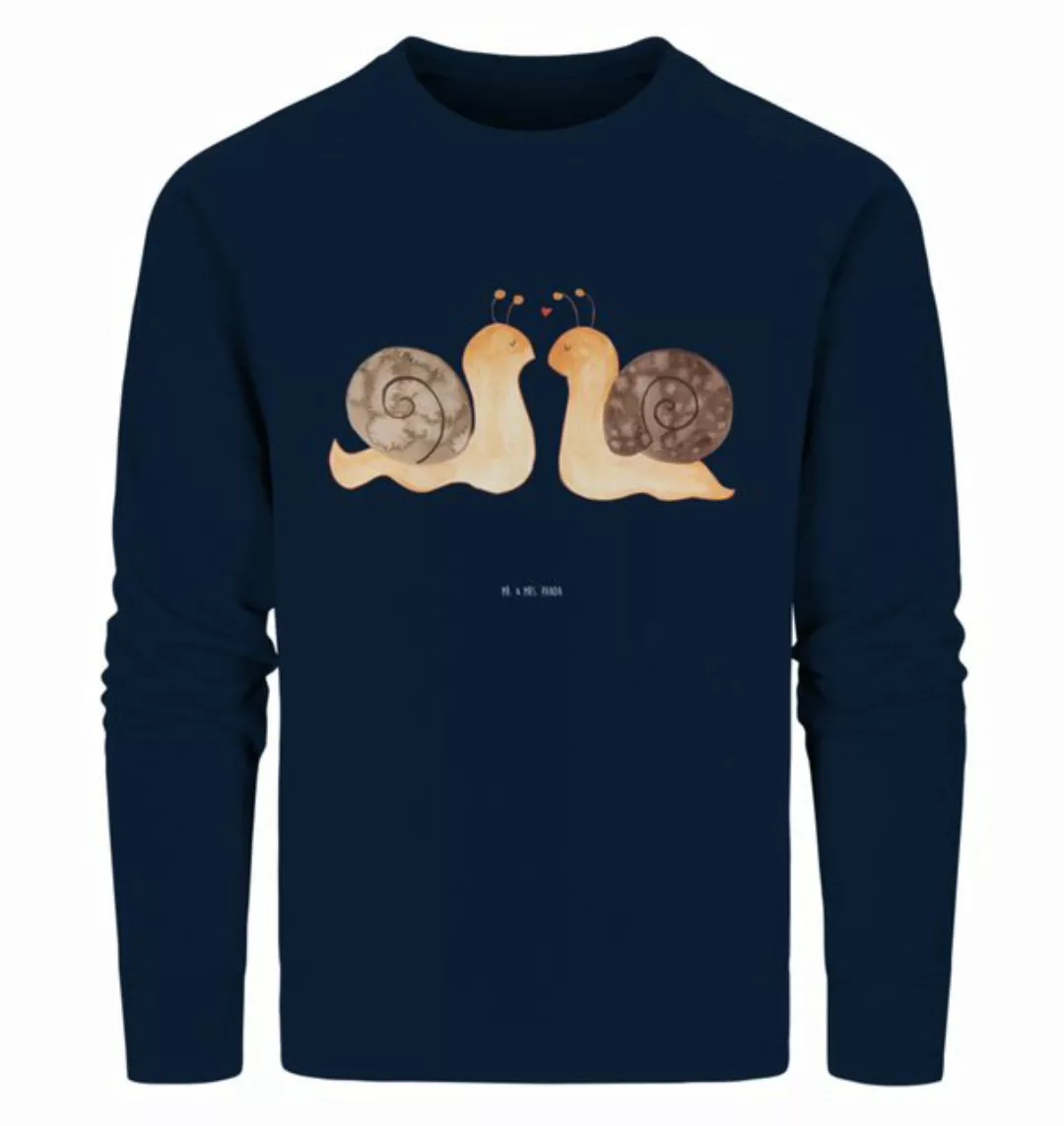 Mr. & Mrs. Panda Longpullover Größe L Schnecken Liebe - French Navy - Gesch günstig online kaufen