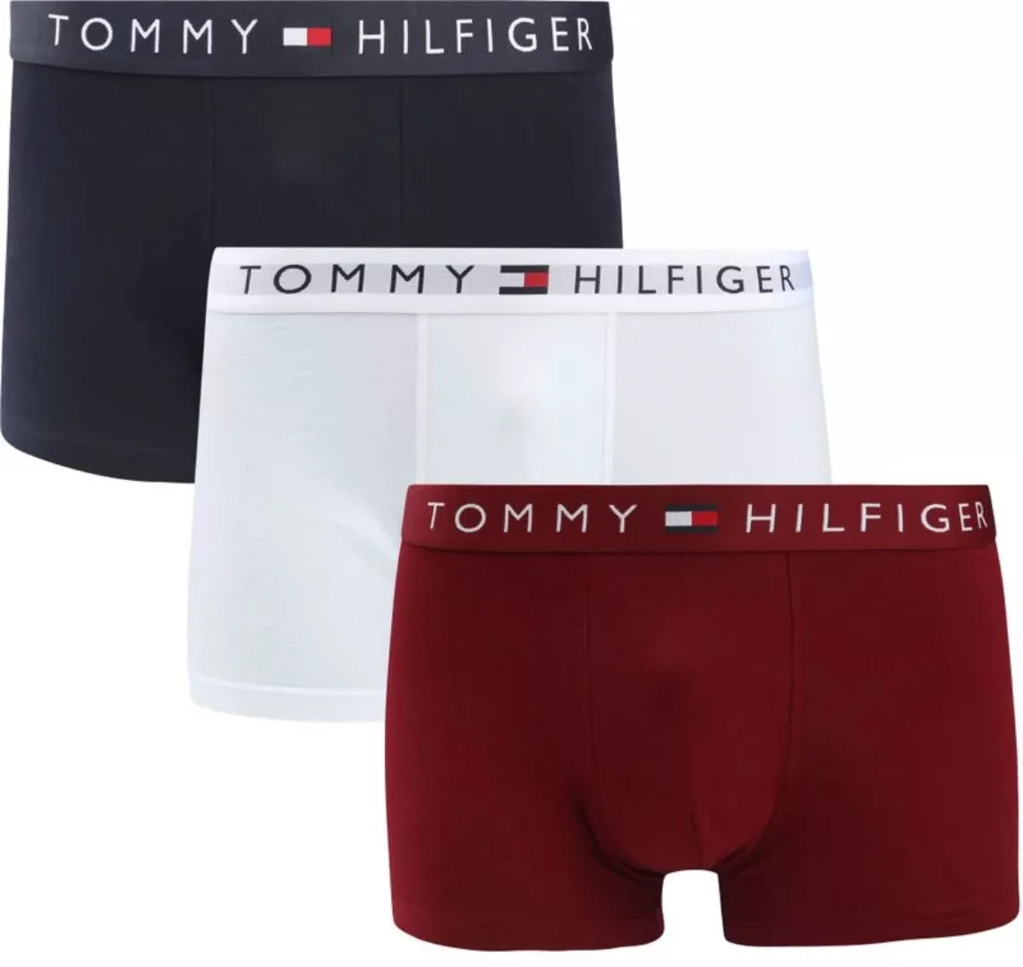 Tommy Hilfiger Boxer Trunk 3-Pack Navy/White/Red - Größe M günstig online kaufen