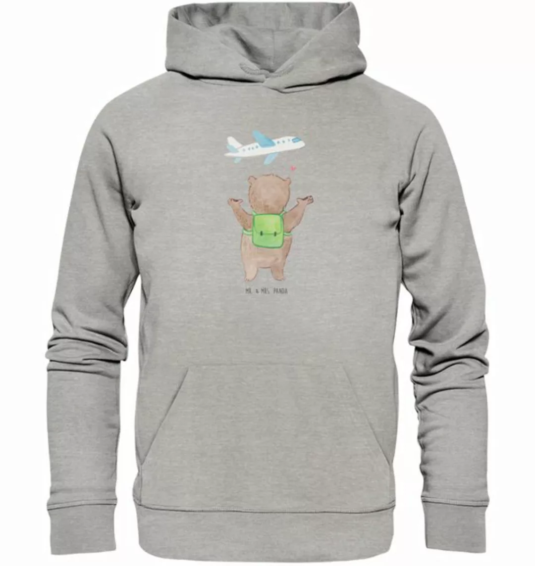 Mr. & Mrs. Panda Hoodie Größe XL Bär Flugzeug - Heather Grey - Geschenk, fü günstig online kaufen