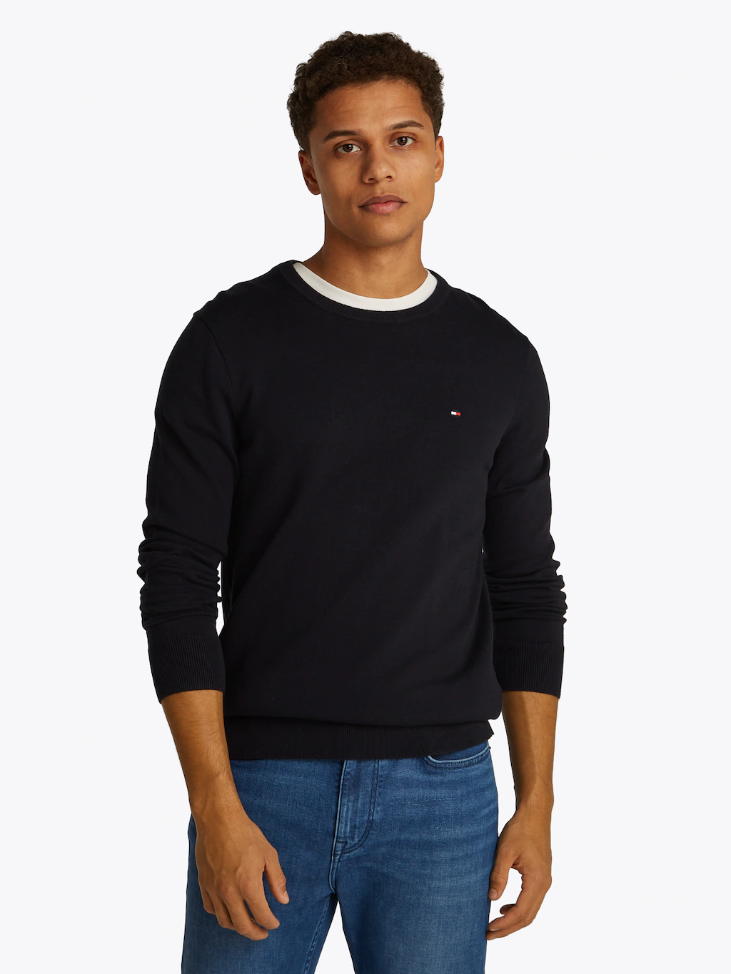 Tommy Hilfiger Rundhalspullover "ESSENTIAL COTTON CREW NECK" günstig online kaufen