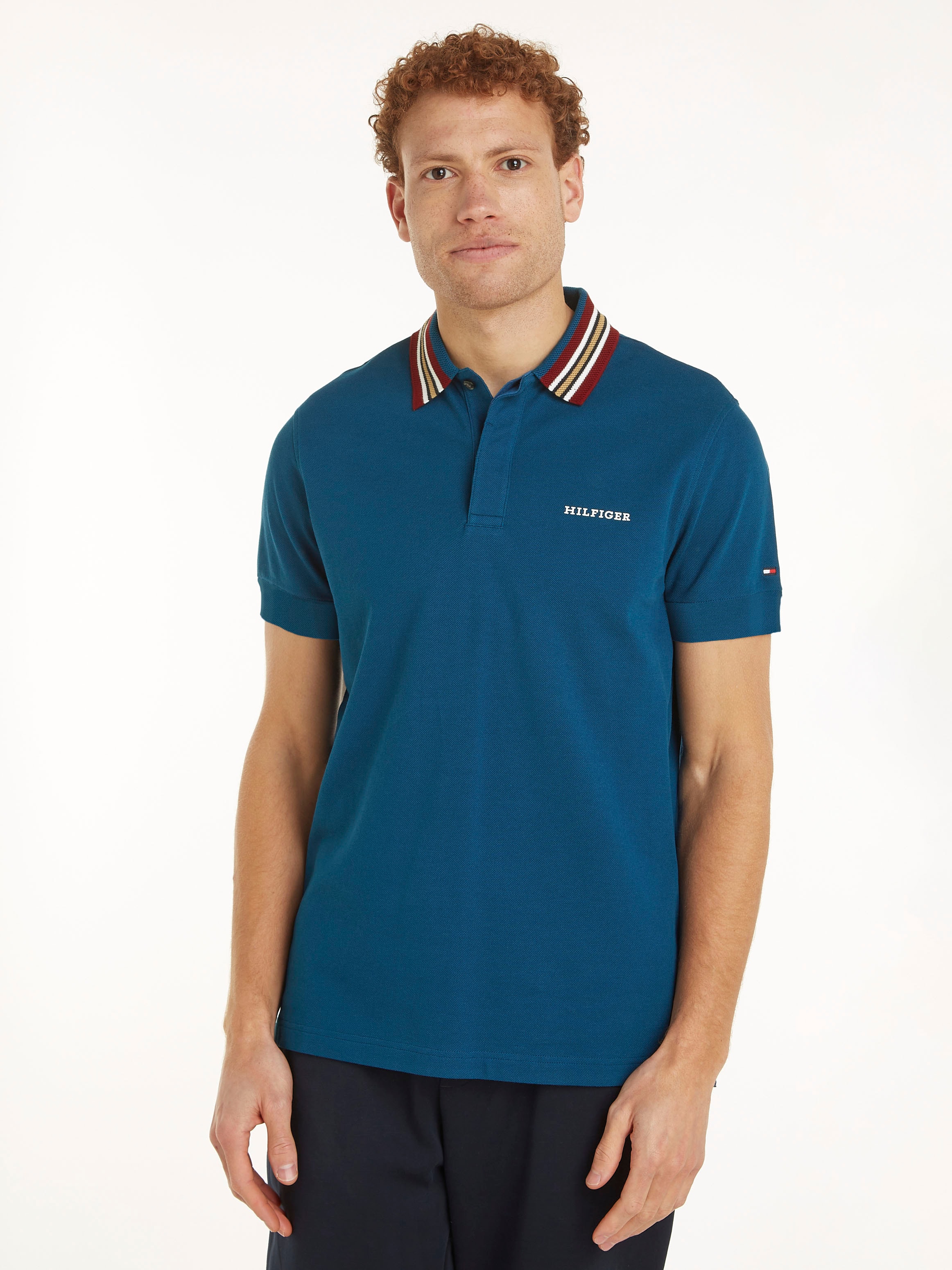 Tommy Hilfiger Poloshirt "GIFTING POLO RWB COLLAR REG POLO", Streifen an Kr günstig online kaufen