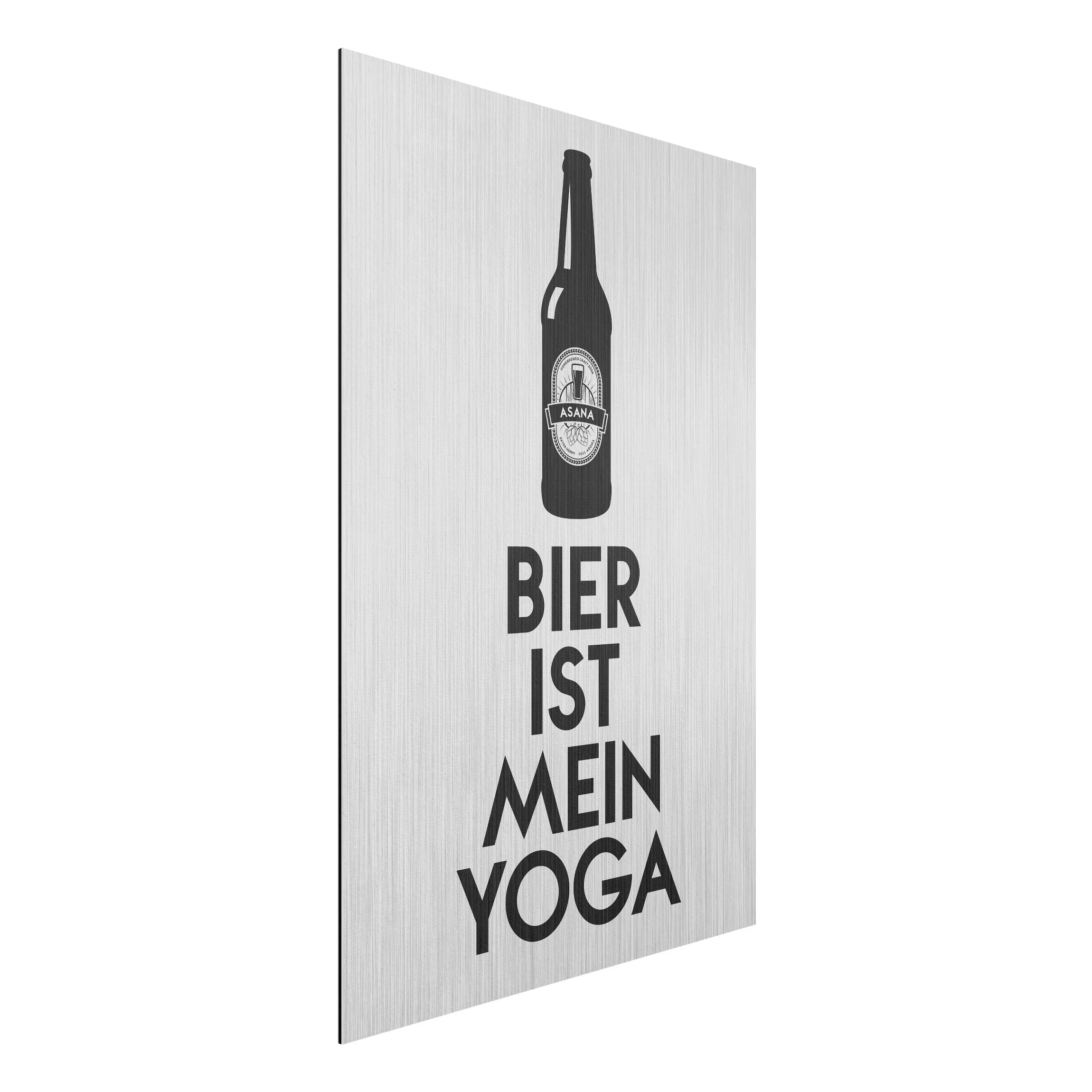 Alu-Dibond Bild Bier Ist Mein Yoga günstig online kaufen