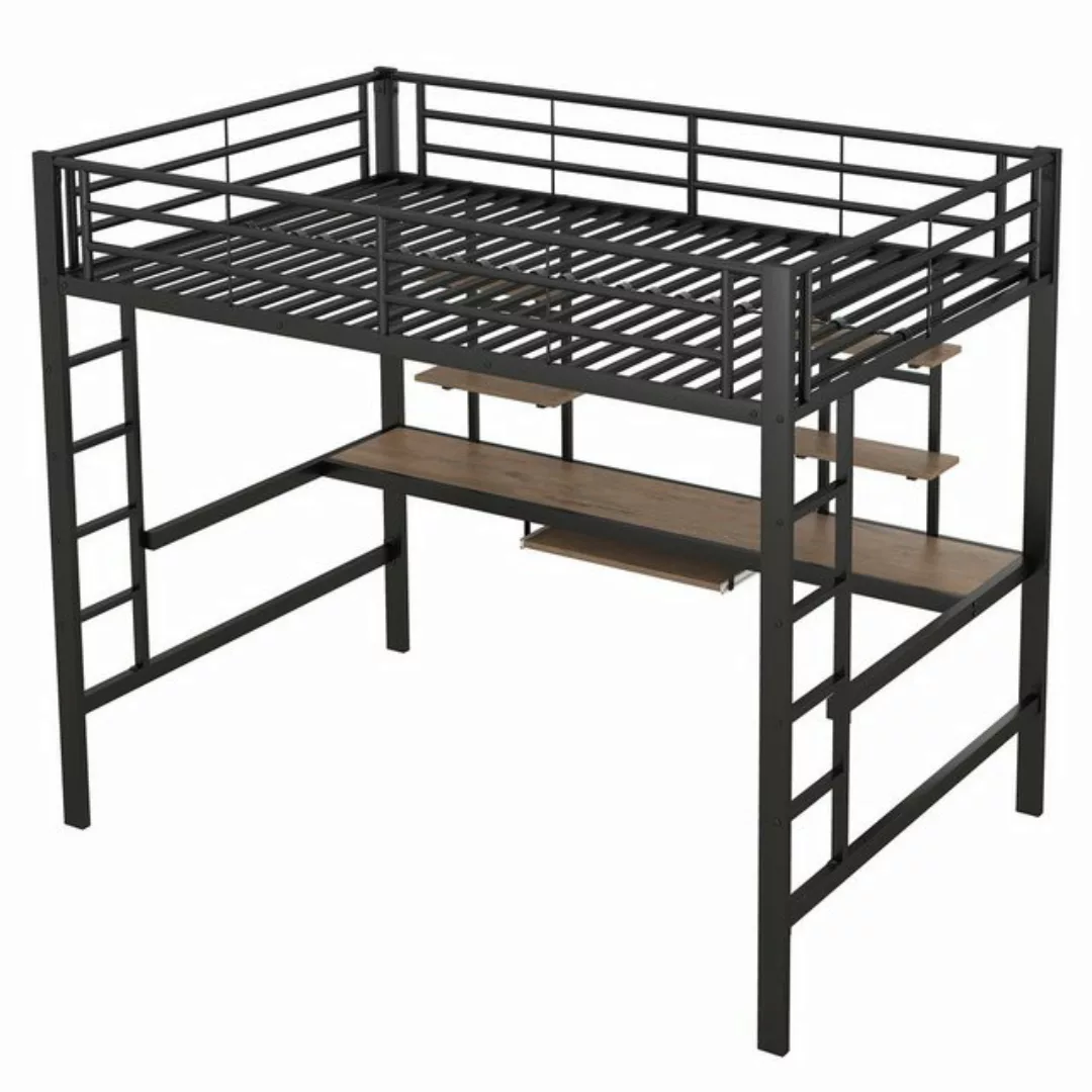 DOPWii Bett 140x200cm Bettgestell Metallbett,Eisenbett,Hochbett mit Schreib günstig online kaufen