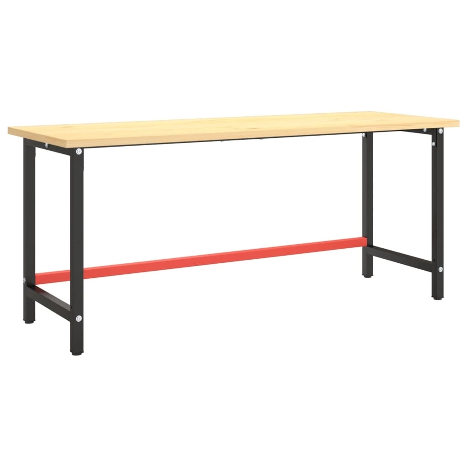 vidaXL Werkbankgestell MattSchwarz und MattRot 180x57x79 cm Metall günstig online kaufen