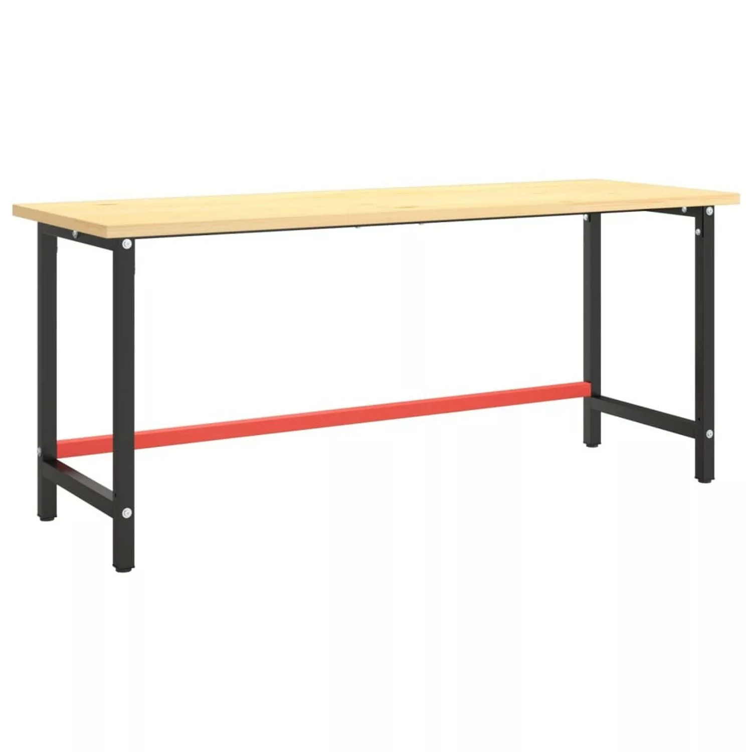 vidaXL Werkbankgestell MattSchwarz und MattRot 180x57x79 cm Metall günstig online kaufen