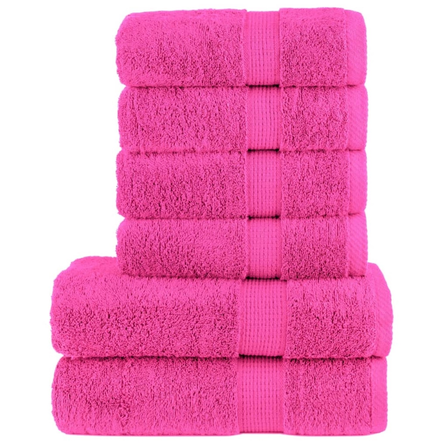 vidaXL 6 Tlg Premium-Handtuch-Set Rosa 600 g/m2 100% Baumwolle günstig online kaufen