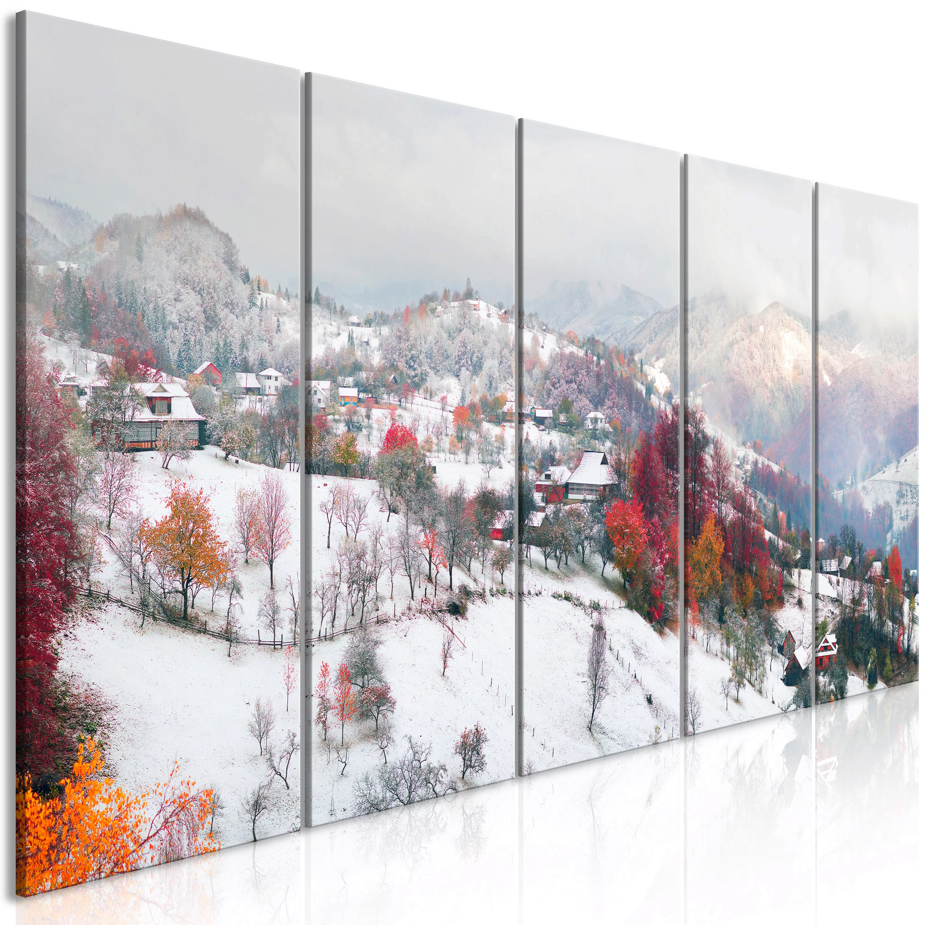 Wandbild - First Snow (5 Parts) Narrow günstig online kaufen