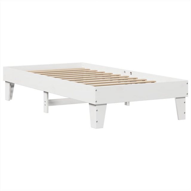 vidaXL Bett Massivholzbett ohne Matratze Weiß 75x190 cm Kiefernholz günstig online kaufen