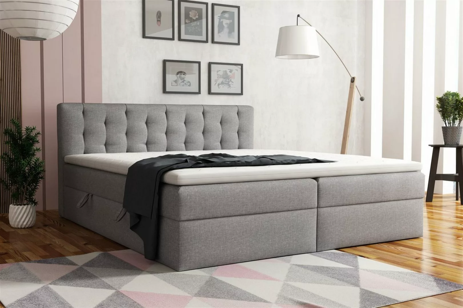 Fun Möbel Boxspringbett Boxspringbett Schlafzimmerbett DIAGO in Stoff "Sawa günstig online kaufen