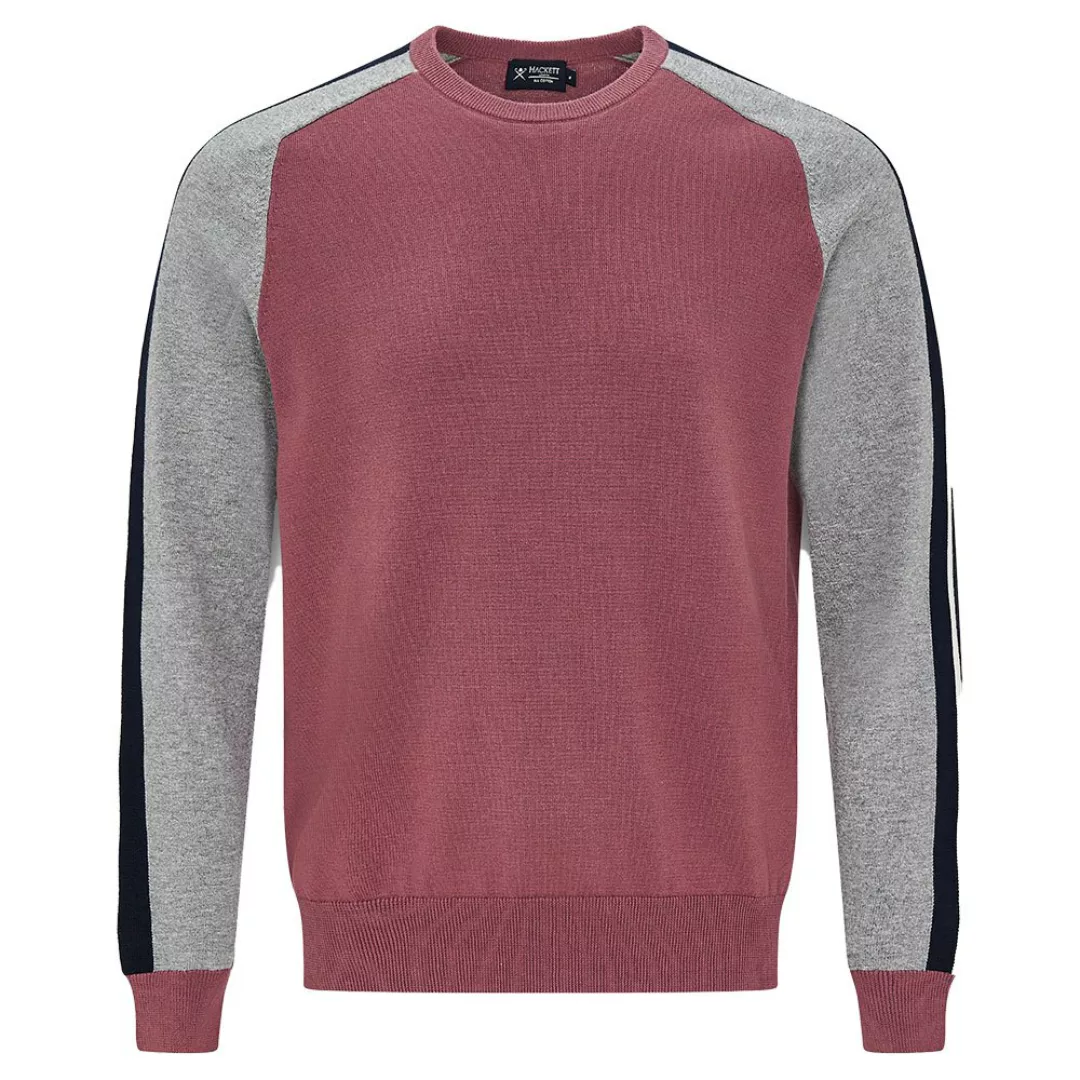 Hackett Athletic Stripe Rundhalsausschnitt Sweater XL Rose Multi günstig online kaufen