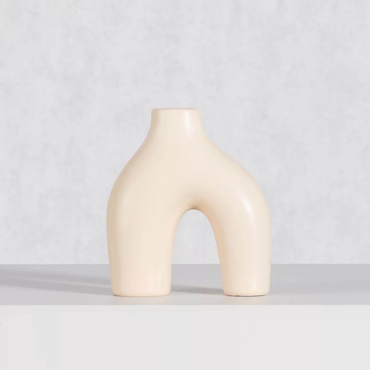 Vase Unico beige 18 cm, 15,5 x 6,5 x 18 cm günstig online kaufen