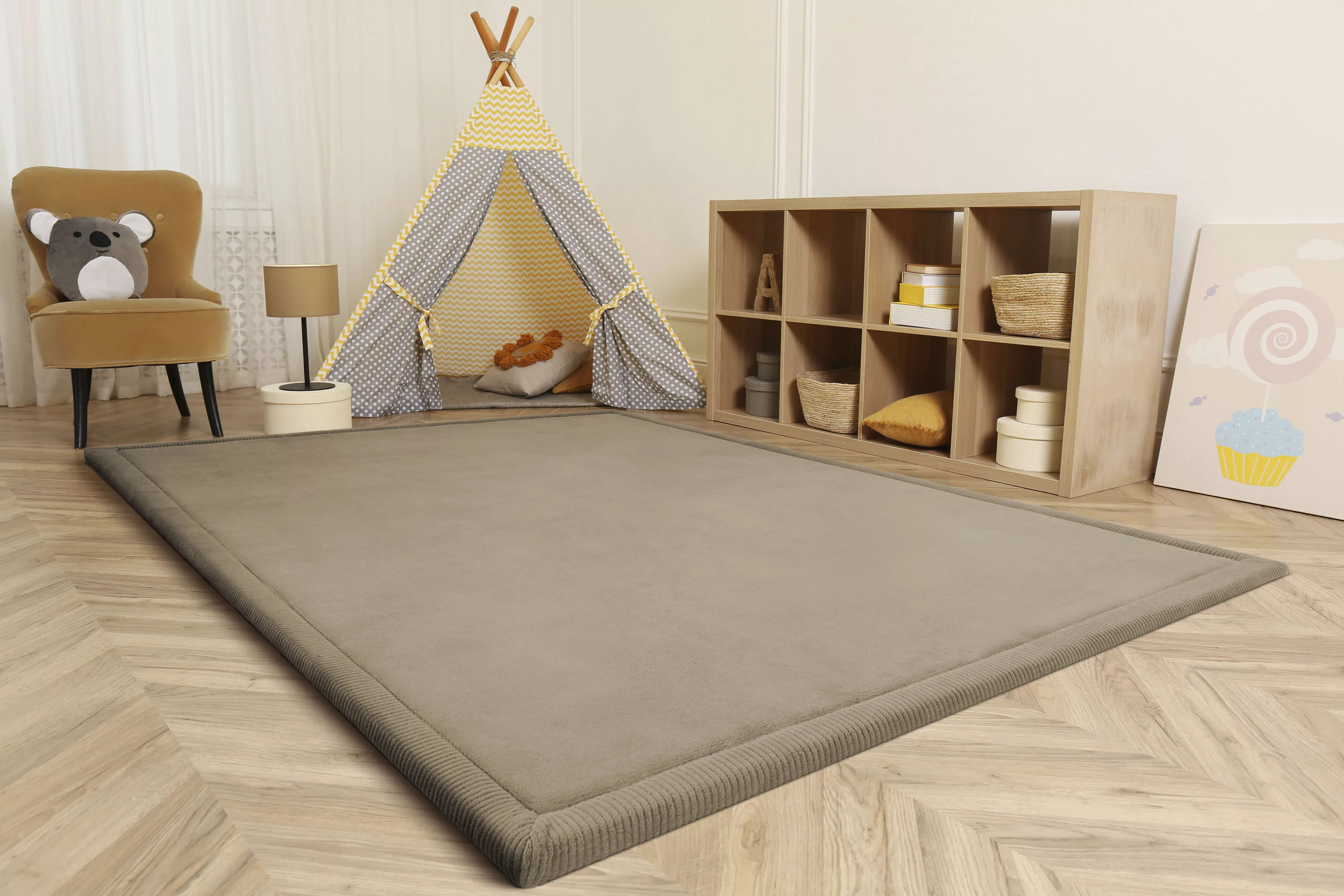 Paco Home Teppich »Tatami 475«, rechteckig, Kurzflor, Uni-Farben, mit Memor günstig online kaufen