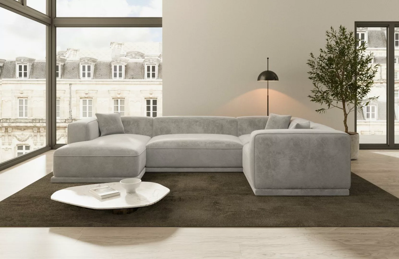 Sofa Dreams Wohnlandschaft Stoff Sofa Polstersofa Stoffcouch Stoffsofa Meri günstig online kaufen