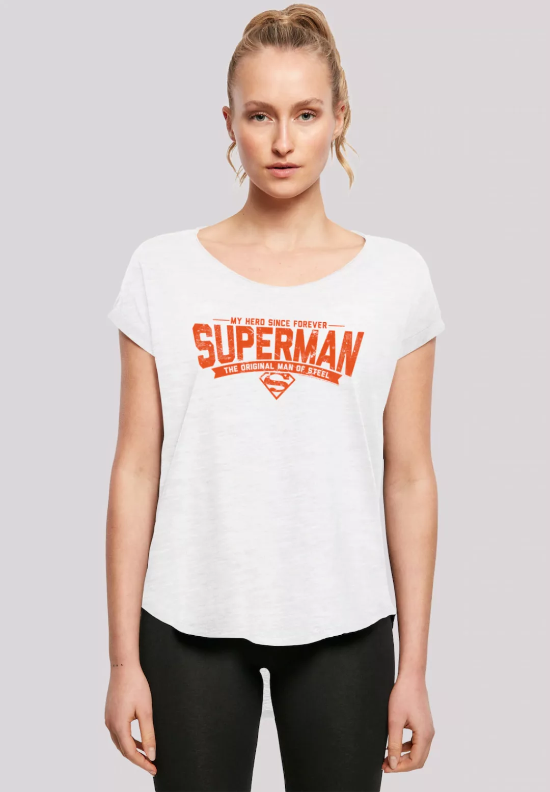 F4NT4STIC T-Shirt "Long Cut T-Shirt DC Comics Superman My Hero", Damen,Prem günstig online kaufen