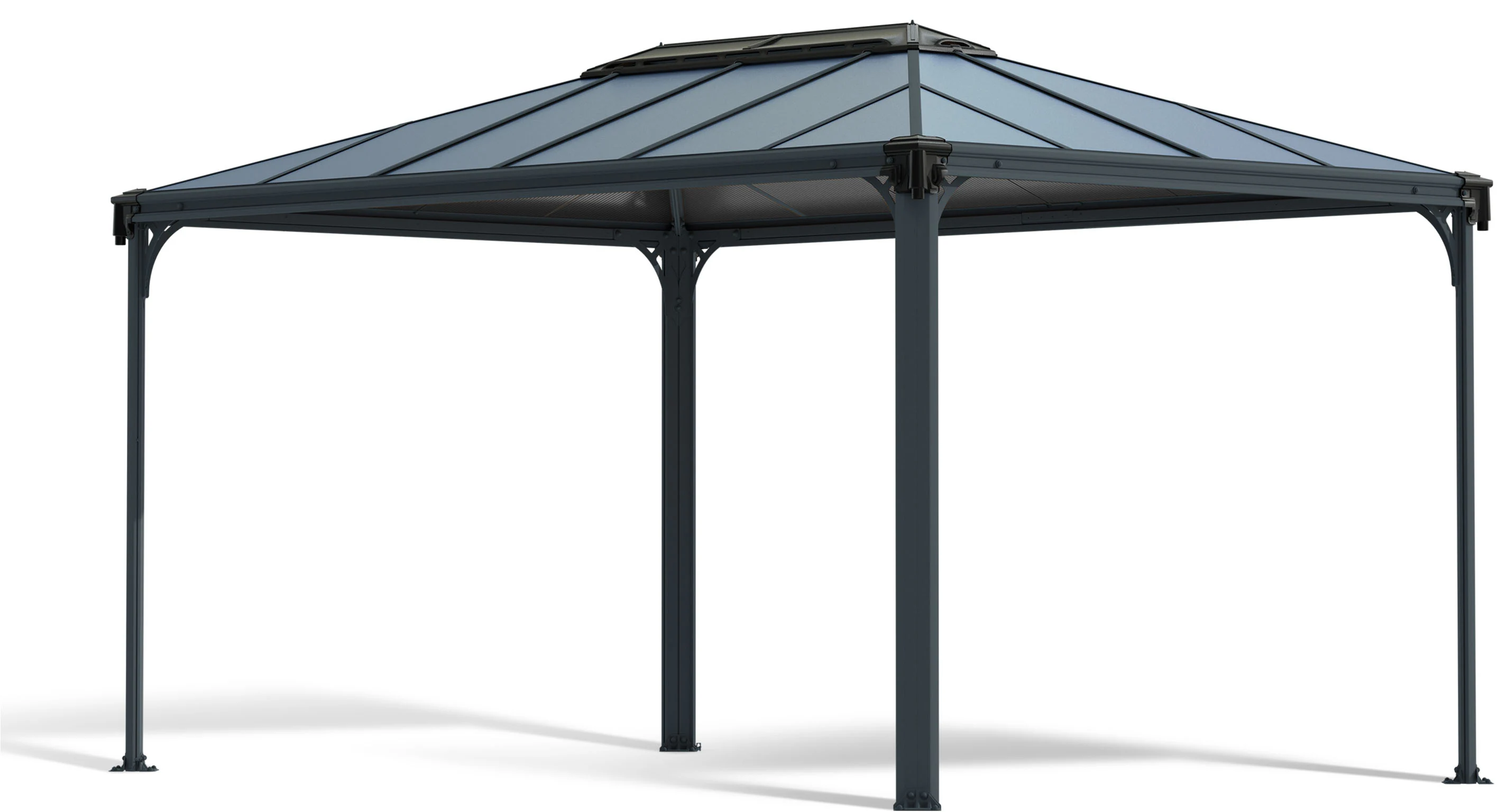 Palram - Canopia Gartenpavillon Martinique 3 x 4.3 Anthrazit günstig online kaufen