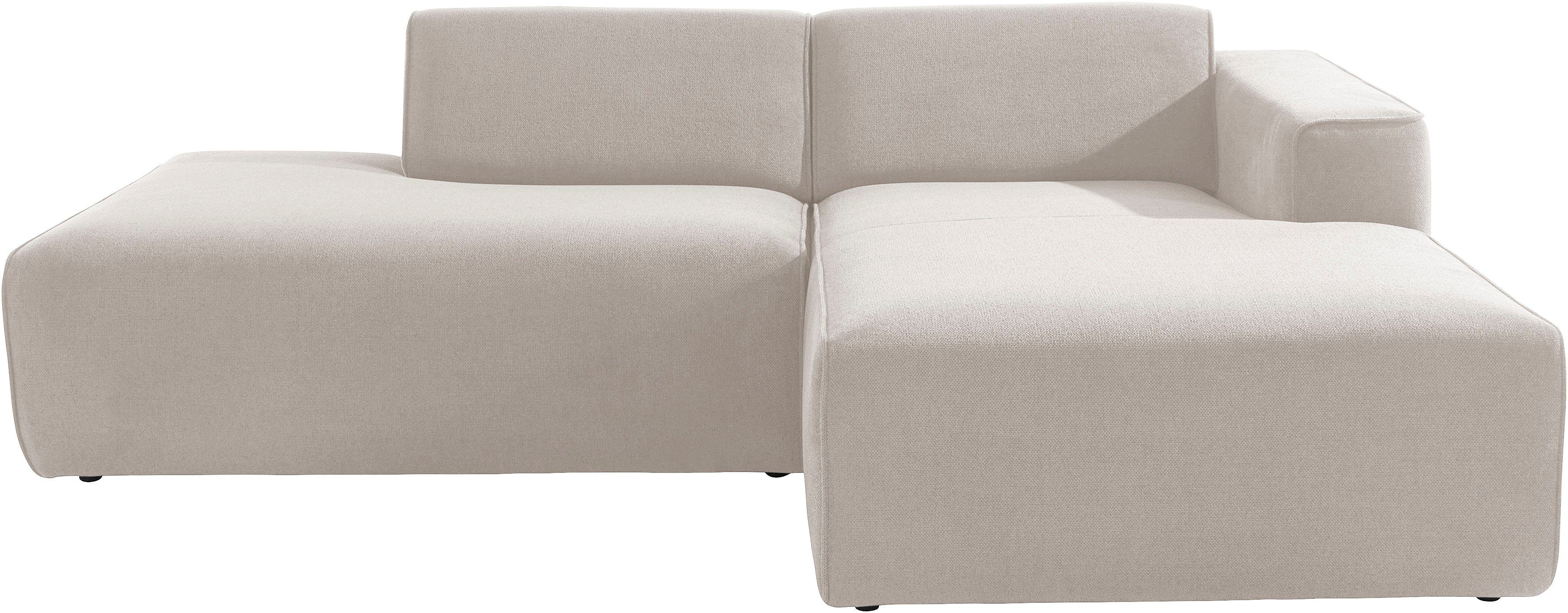 andas Ecksofa "Noord mit Kedernaht, Breite 227 cm", Cord, Struktur, Webstof günstig online kaufen