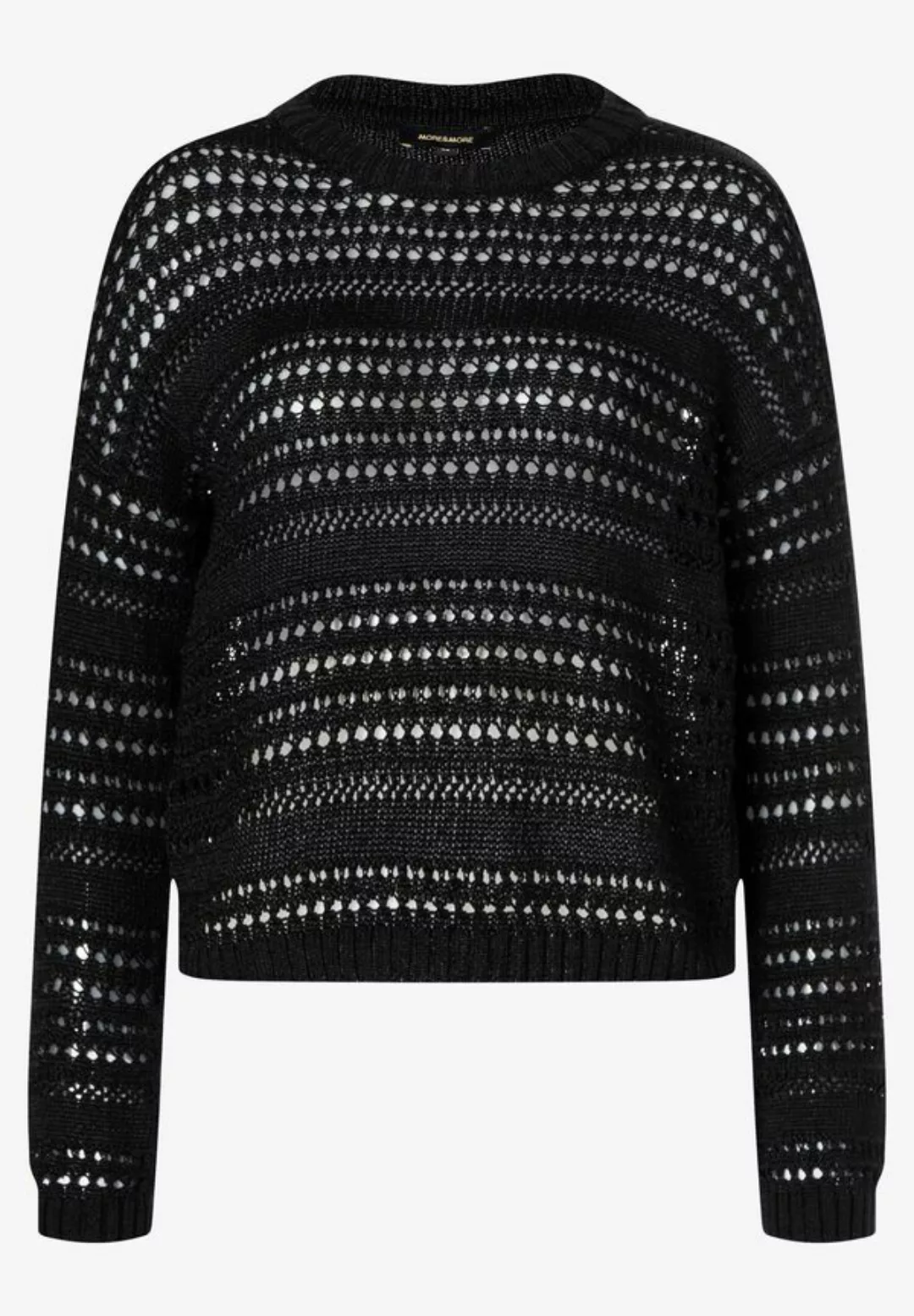 Ajour-Pullover, schwarz, Frühjahrs-Kollektion günstig online kaufen