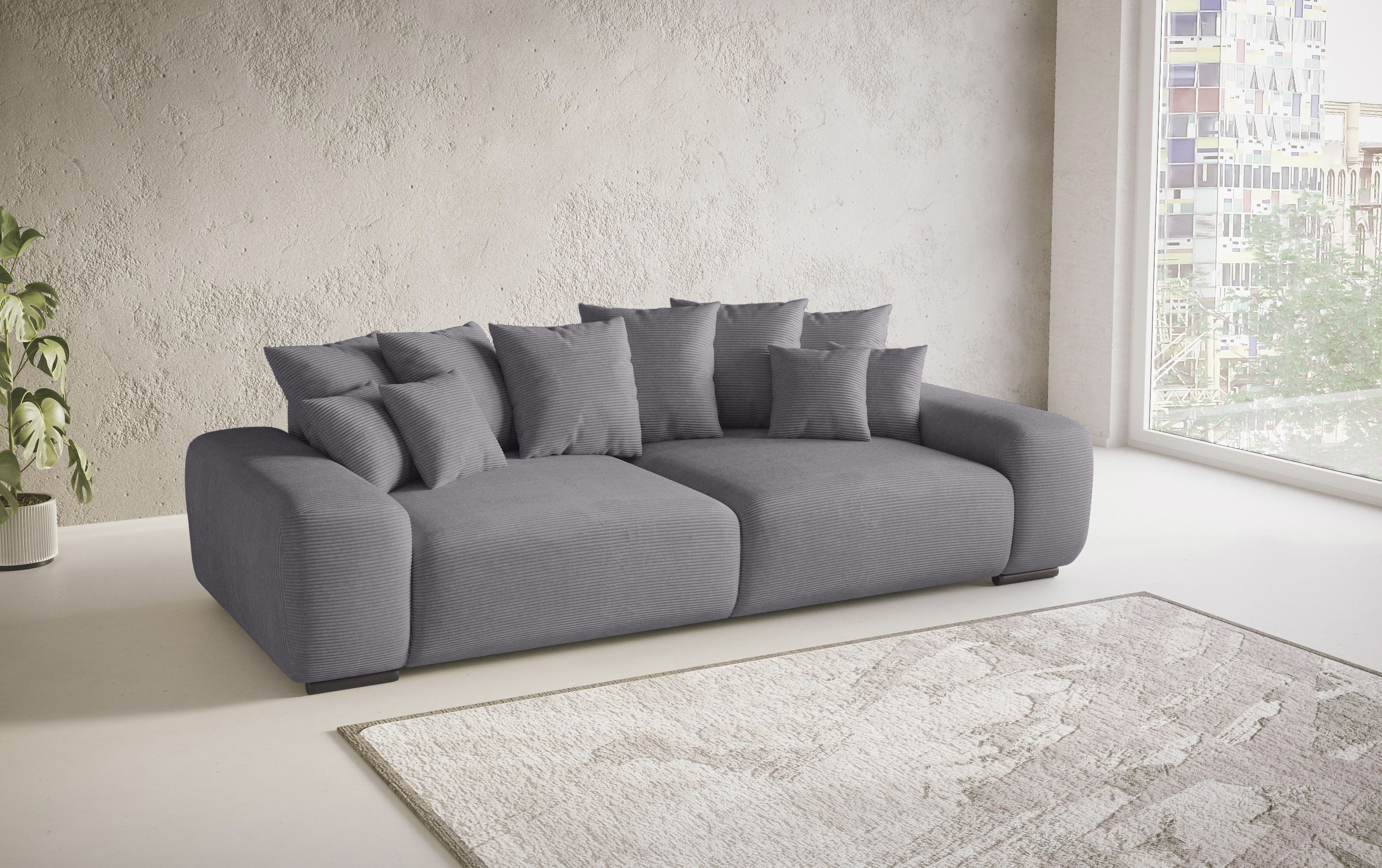 Home affaire Big-Sofa Glamour II, Dauerschläfer mit EasyBett-Schlaffunktion günstig online kaufen